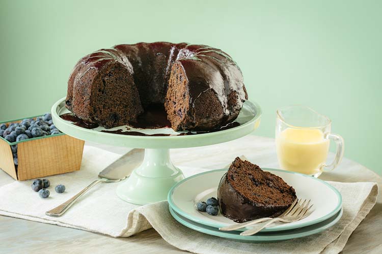 BC Blueberry Chocolate Stout Bundt Cake. Photo credit BC Blueberries