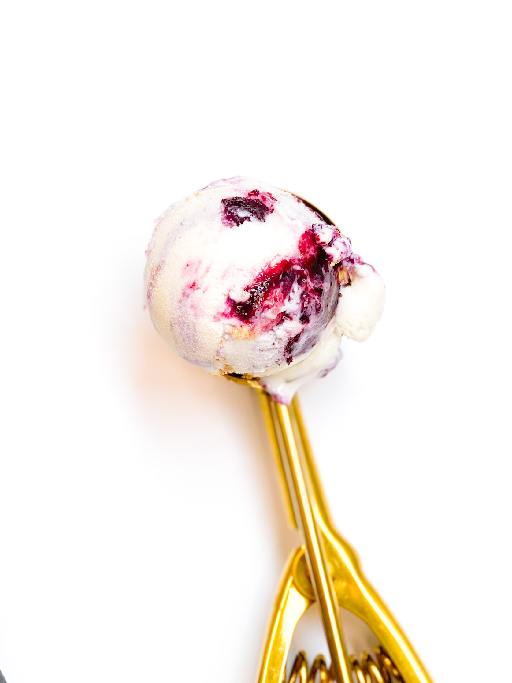 Violet Blueberry Lemon shortbread ice cream