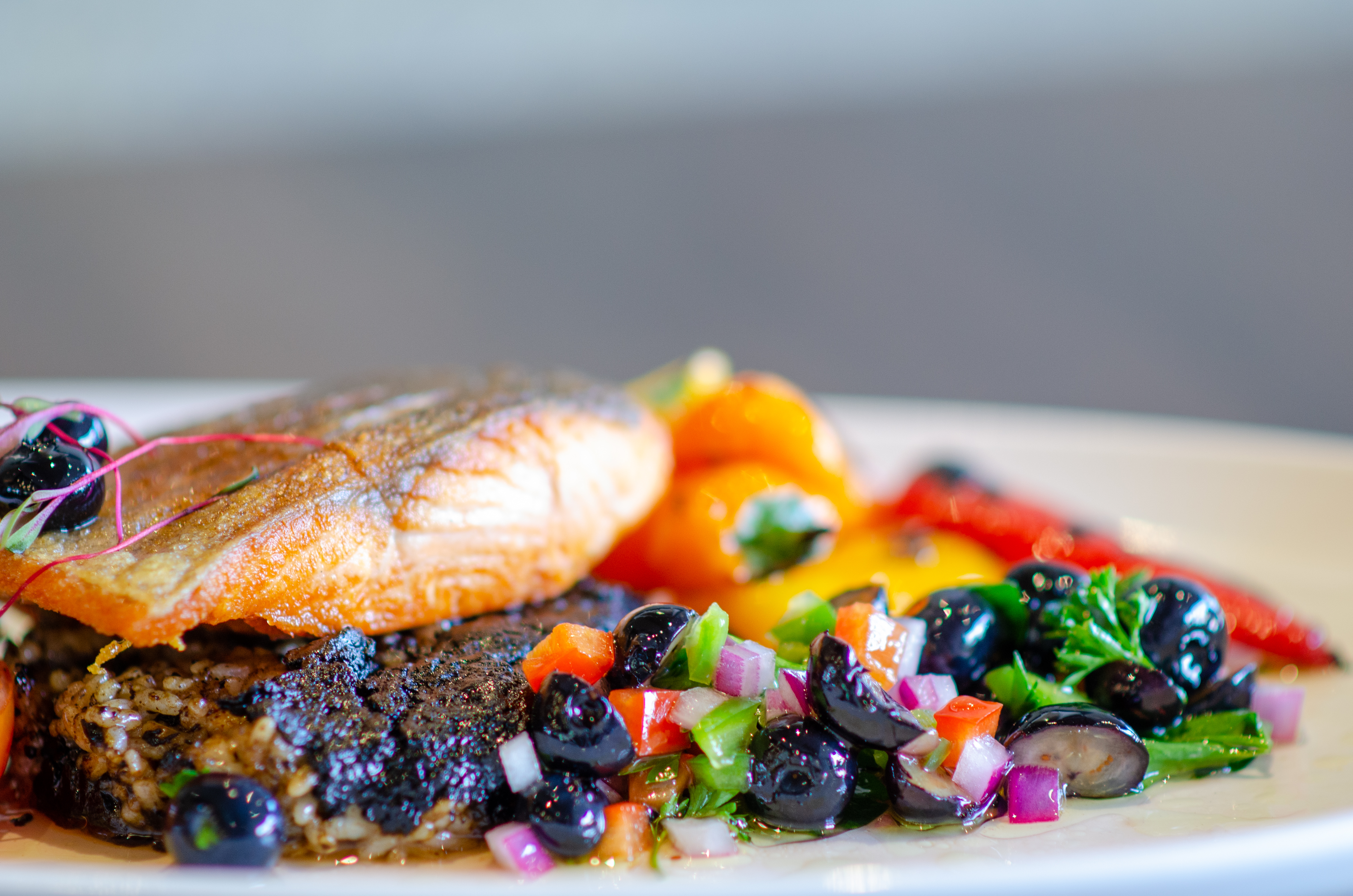 Steelhead Trout With Blueberry Salsa