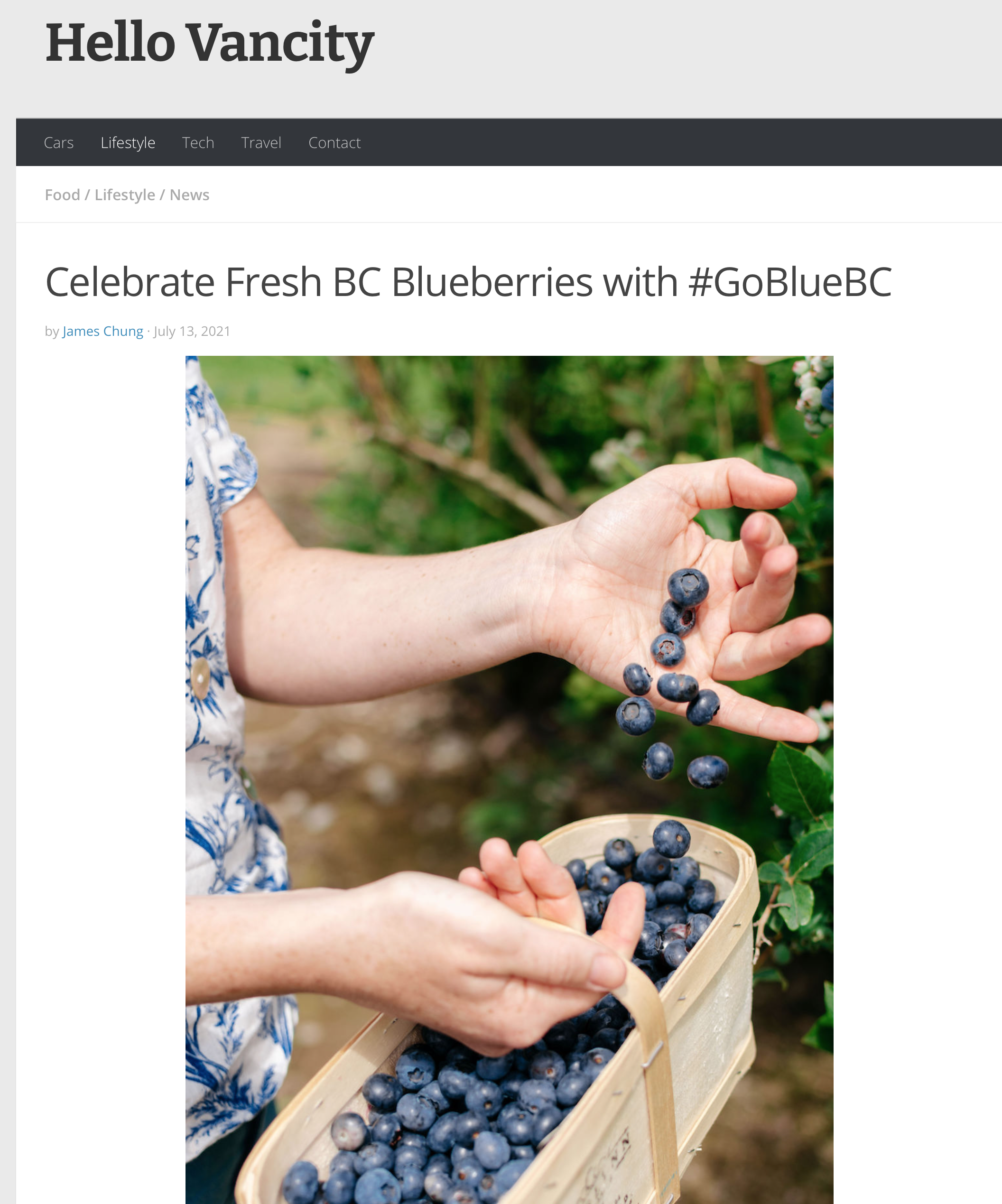 Hello Vancity and BC Blueberries. Photo credit Hello Vancity.