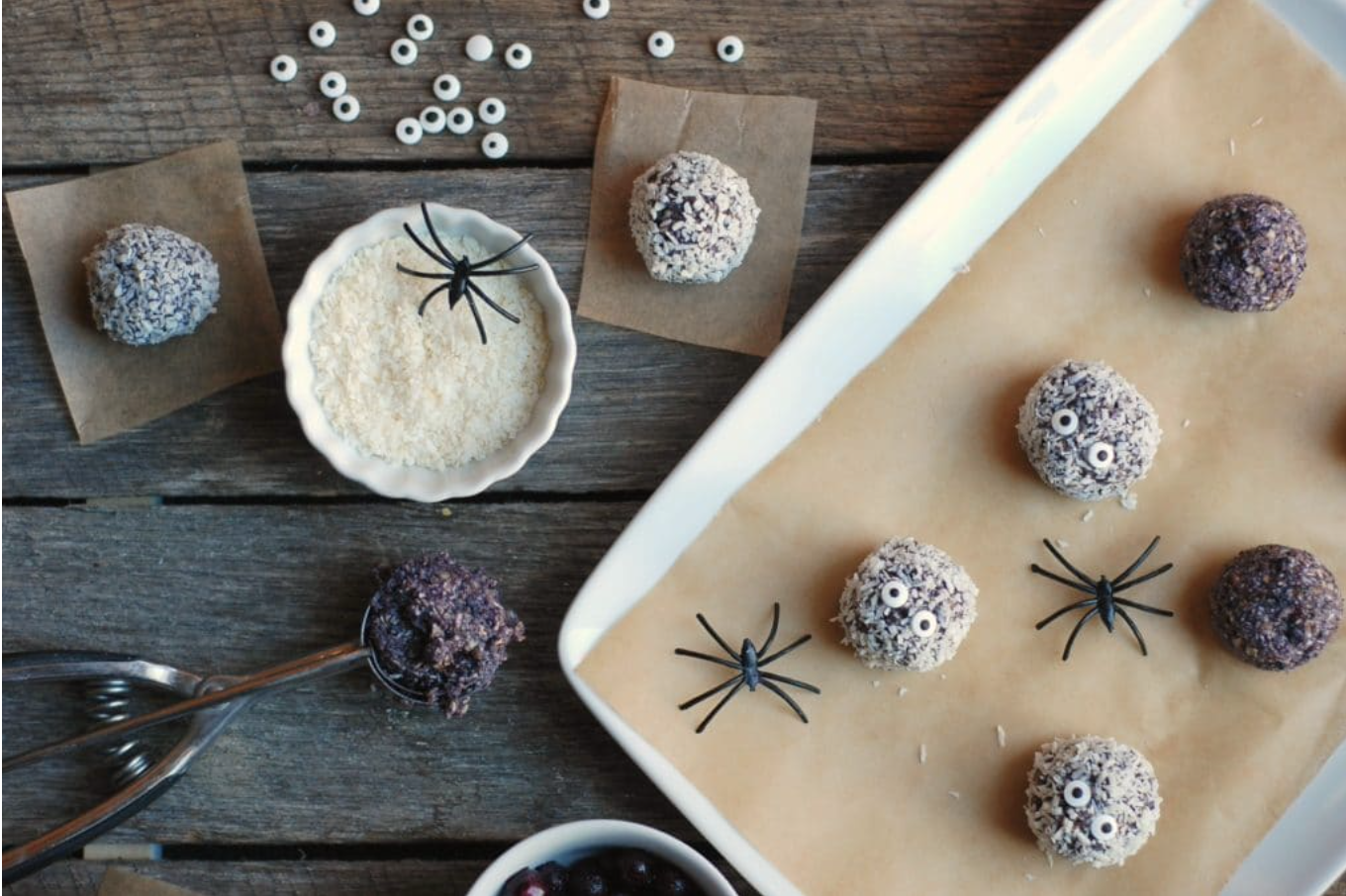 No Bake BC Blueberry Cocoa Seed Bites. Photo credit: Real Mom Nutrition. 
