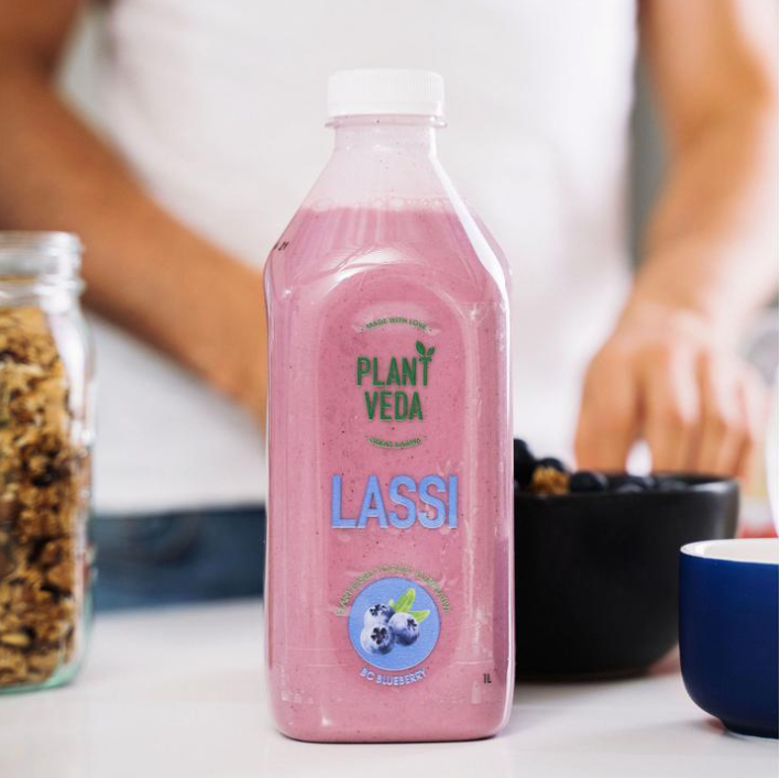 Plant Vida's Blueberry Probiotic Lassi. Credit Plant Veda