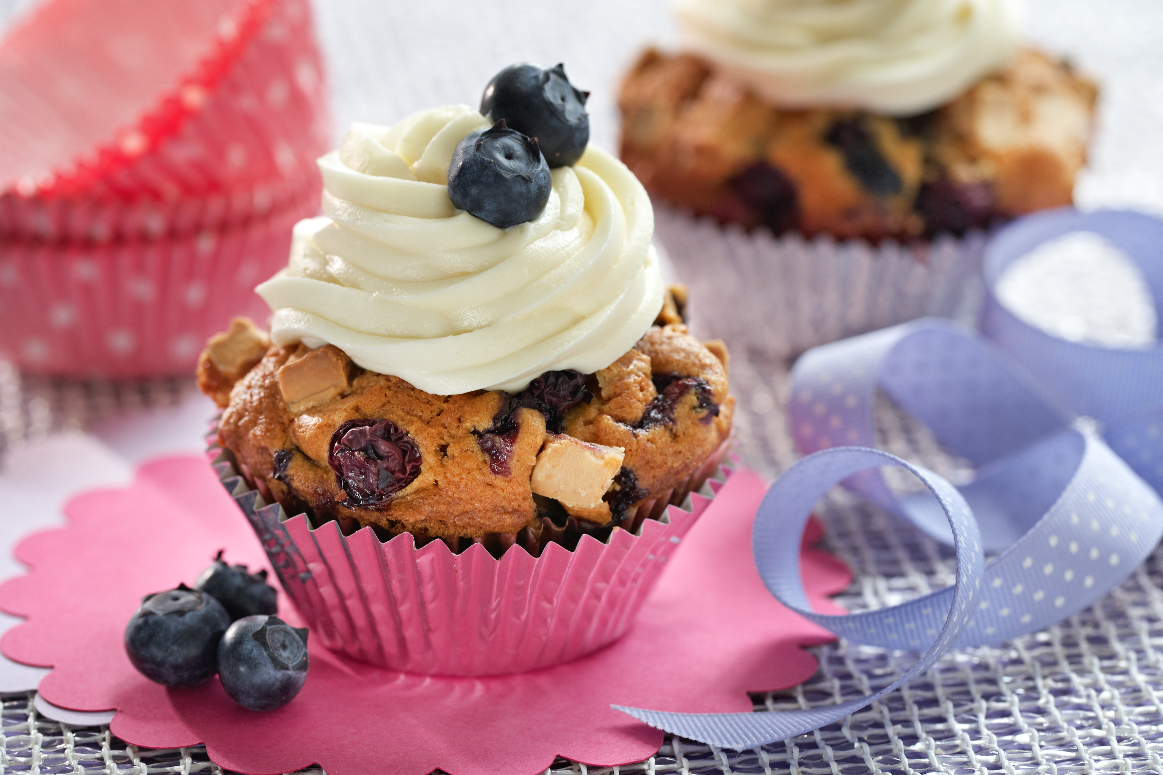BC Blueberry White Chocolate Gluten-Free Cupcakes. Photo credit BC Blueberries