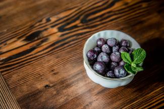 Frozen BC Blueberries. Photo credit: Rhonda Dent Photography