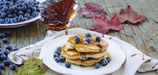Celebrate Canada Day with Blueberry Pancakes