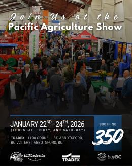 Added Pacific Agriculture Show 2026 event details, booth information, and grower education offer.