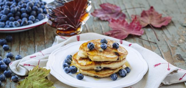 Celebrate Canada Day with Blueberry Pancakes