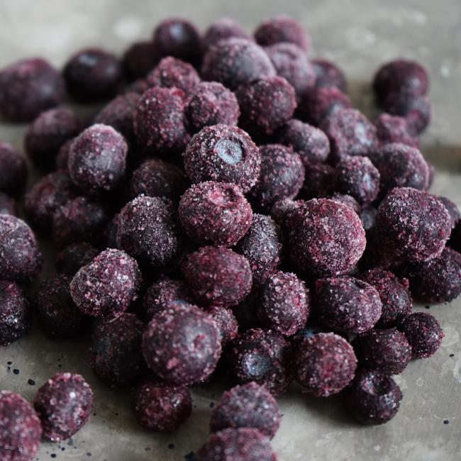 frozen blueberries