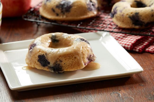 Baked Blueberry Doughnuts