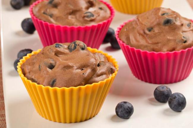Blueberry Chocolate Mousse Cups