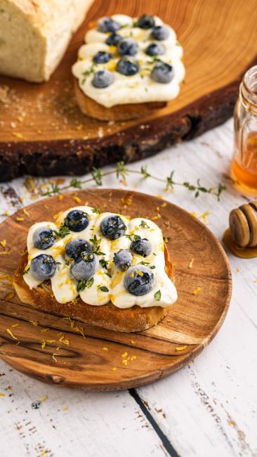 Blueberry Lemon Ricotta Toast