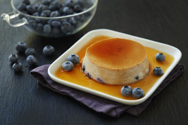 Earl Grey Blueberry Crème Caramels