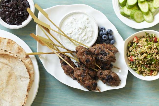 Quick Blueberry Lamb Kebabs