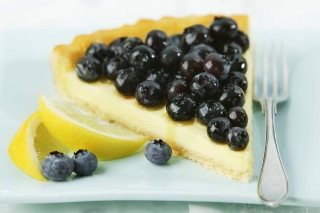 Lemony Blueberry Cheese Tart