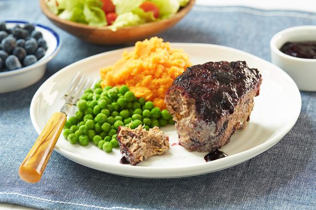 Mini Beef Blueberry and Lentil Meatloaf 