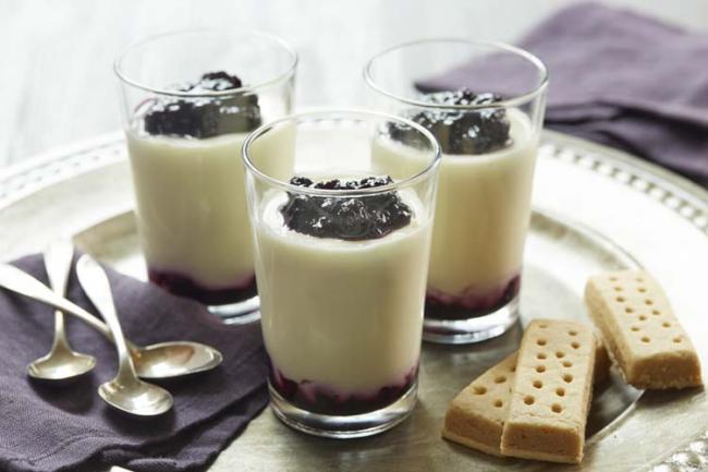 Blueberry Lemon Panna Cotta