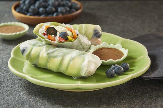 Vegetable Blueberry Summer Rolls
