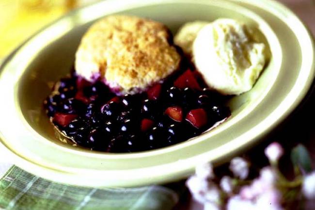 Blueberry-Nectarine Cobbler