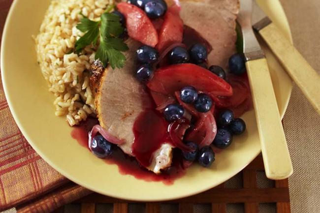 Savoury Apple Blueberry Compote